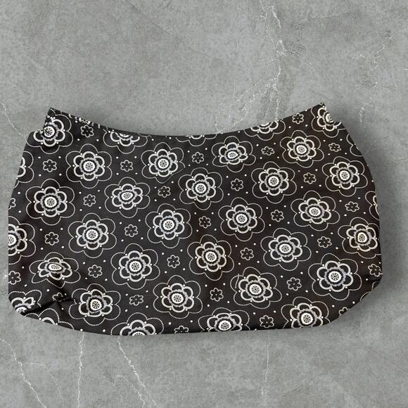 Retired Thirty-One Skirt Purse Cover -Black/White Floral Medallion - Picture 1 of 2